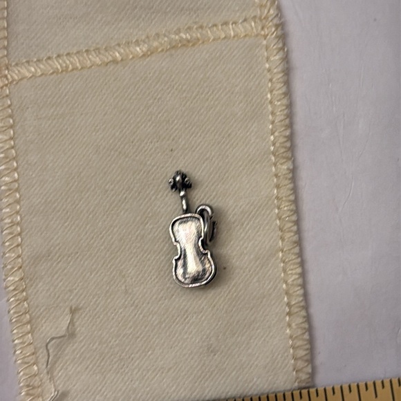 Retired James Avery Sterling Silver Violin Pendant Charm CUT jump ring - Picture 3 of 5